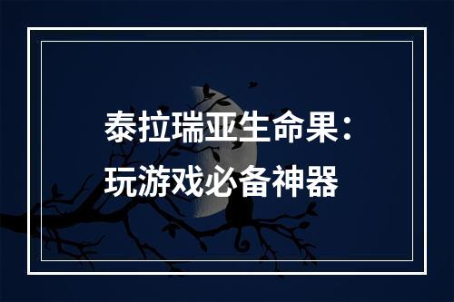 泰拉瑞亚生命果：玩游戏必备神器