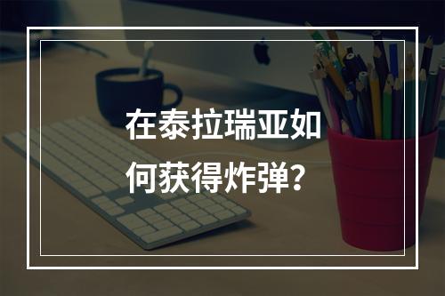 在泰拉瑞亚如何获得炸弹？