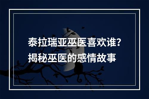 泰拉瑞亚巫医喜欢谁？揭秘巫医的感情故事