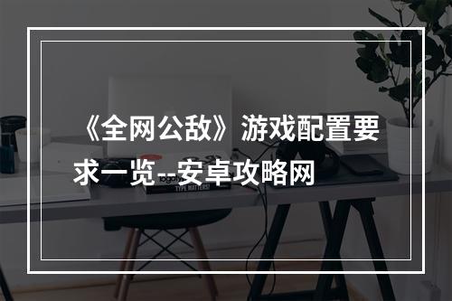 《全网公敌》游戏配置要求一览--安卓攻略网