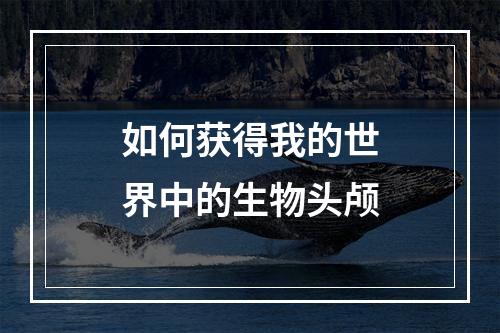 如何获得我的世界中的生物头颅