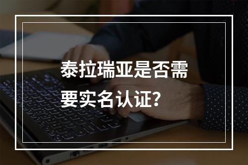 泰拉瑞亚是否需要实名认证？