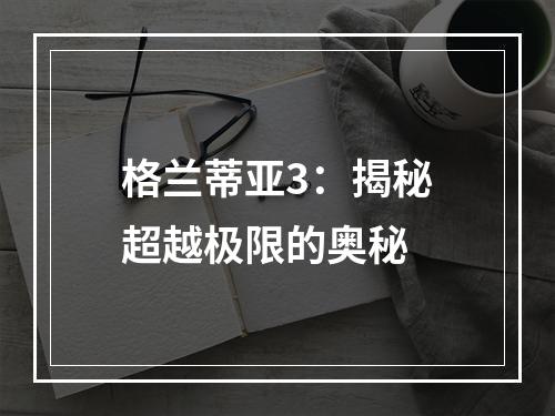 格兰蒂亚3：揭秘超越极限的奥秘