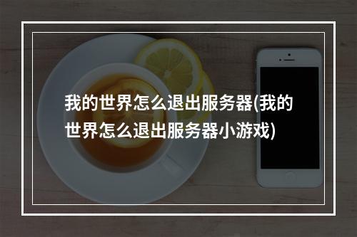 我的世界怎么退出服务器(我的世界怎么退出服务器小游戏)