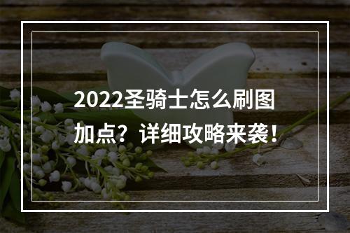 2022圣骑士怎么刷图加点？详细攻略来袭！