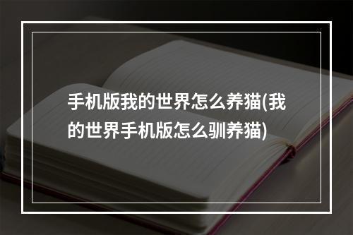 手机版我的世界怎么养猫(我的世界手机版怎么驯养猫)