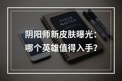 阴阳师新皮肤曝光：哪个英雄值得入手？