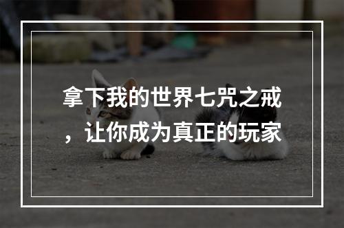 拿下我的世界七咒之戒，让你成为真正的玩家