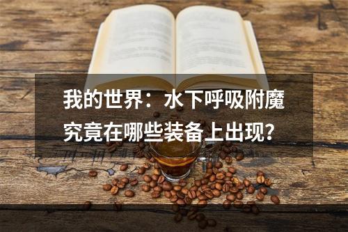 我的世界：水下呼吸附魔究竟在哪些装备上出现？