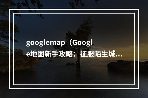 googlemap（Google地图新手攻略：征服陌生城市从这里开始）