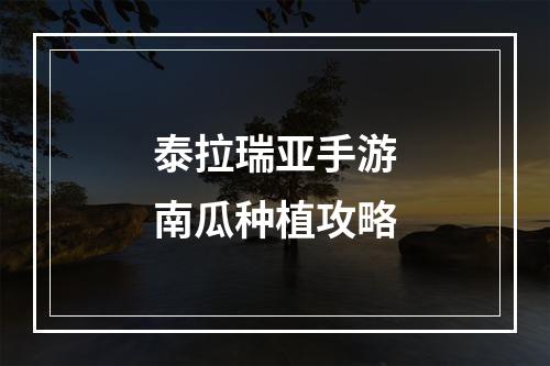 泰拉瑞亚手游南瓜种植攻略