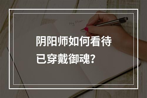 阴阳师如何看待已穿戴御魂？