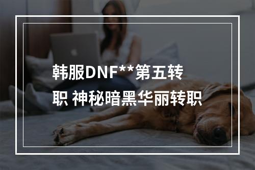 韩服DNF**第五转职 神秘暗黑华丽转职