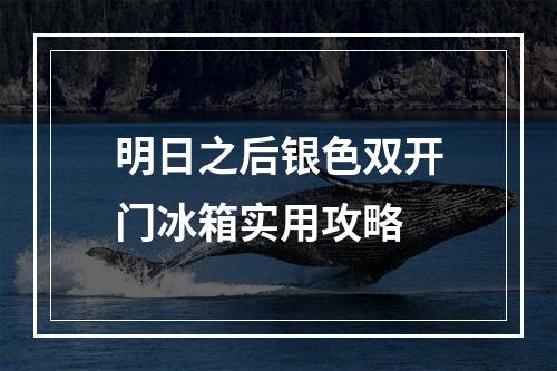 明日之后银色双开门冰箱实用攻略