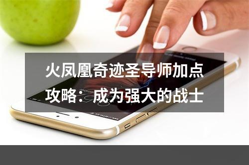 火凤凰奇迹圣导师加点攻略：成为强大的战士