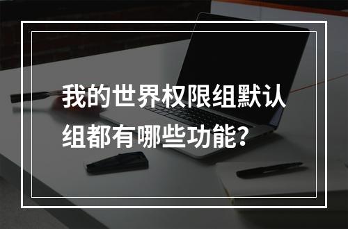 我的世界权限组默认组都有哪些功能？