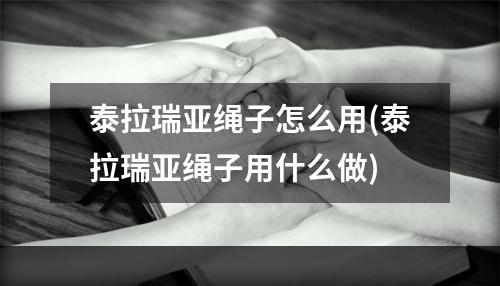 泰拉瑞亚绳子怎么用(泰拉瑞亚绳子用什么做)