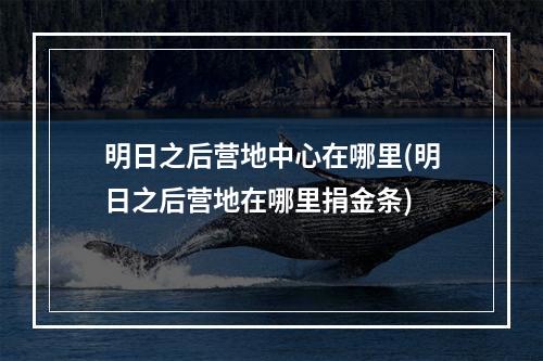 明日之后营地中心在哪里(明日之后营地在哪里捐金条)