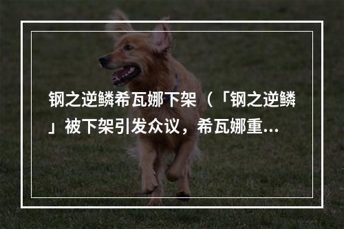 钢之逆鳞希瓦娜下架（「钢之逆鳞」被下架引发众议，希瓦娜重返峡谷前路漫漫）