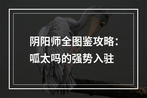 阴阳师全图鉴攻略：呱太吗的强势入驻