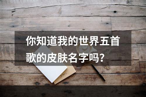 你知道我的世界五首歌的皮肤名字吗？