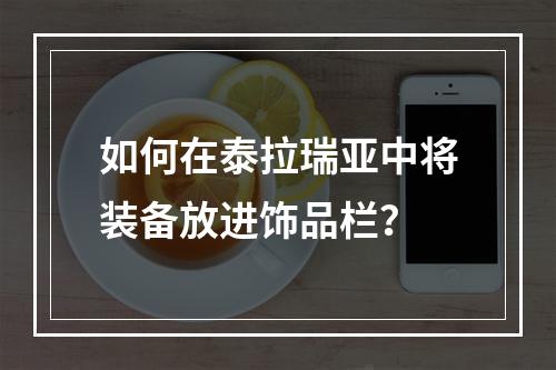 如何在泰拉瑞亚中将装备放进饰品栏？