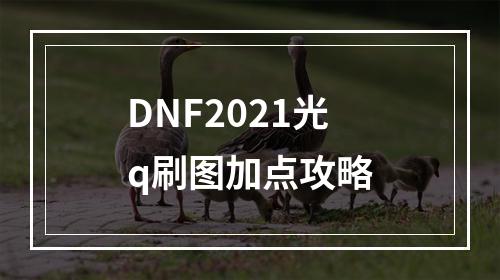 DNF2021光q刷图加点攻略