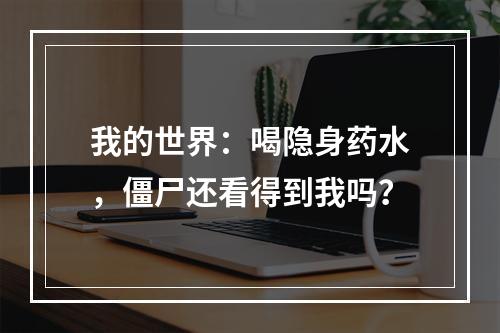 我的世界：喝隐身药水，僵尸还看得到我吗？