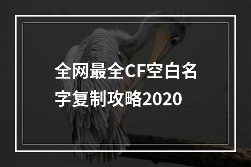 全网最全CF空白名字复制攻略2020