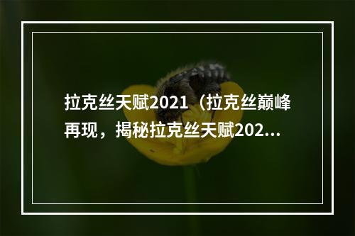 拉克丝天赋2021（拉克丝巅峰再现，揭秘拉克丝天赋2021！）