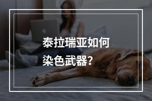 泰拉瑞亚如何染色武器？