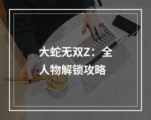 大蛇无双Z：全人物解锁攻略