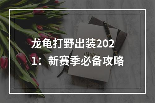 龙龟打野出装2021：新赛季必备攻略