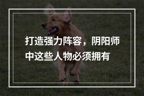 打造强力阵容，阴阳师中这些人物必须拥有