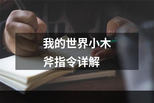 我的世界小木斧指令详解