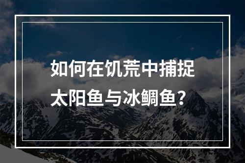 如何在饥荒中捕捉太阳鱼与冰鲷鱼？