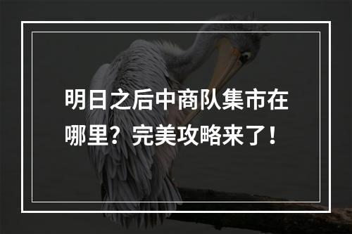 明日之后中商队集市在哪里？完美攻略来了！