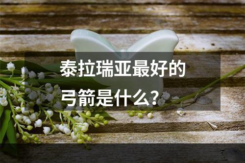 泰拉瑞亚最好的弓箭是什么？