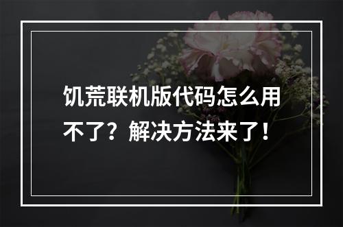 饥荒联机版代码怎么用不了？解决方法来了！