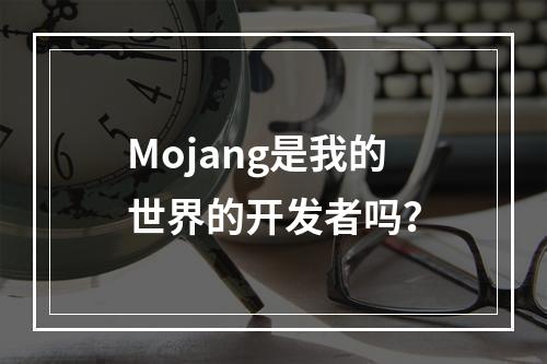 Mojang是我的世界的开发者吗？