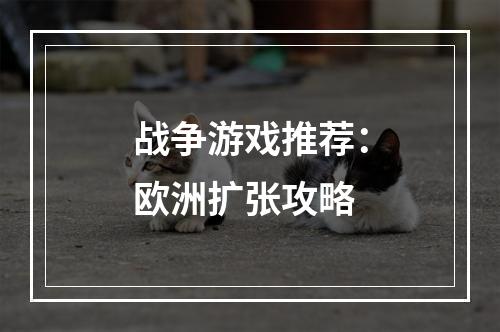 战争游戏推荐：欧洲扩张攻略