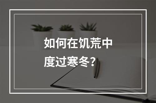 如何在饥荒中度过寒冬？