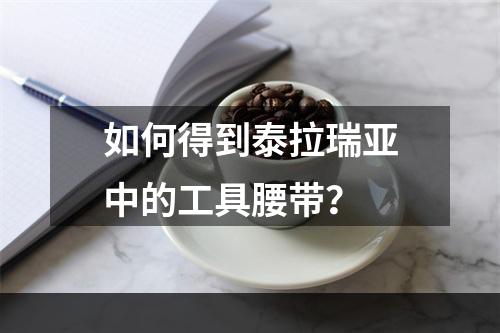 如何得到泰拉瑞亚中的工具腰带？