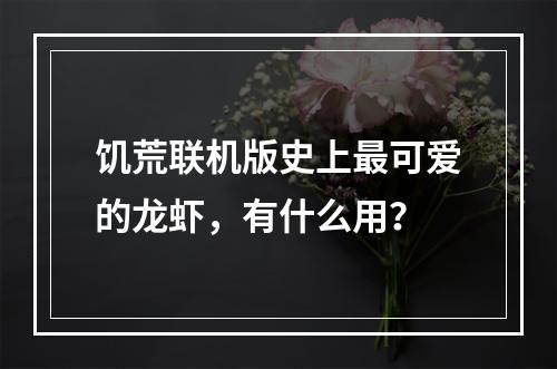 饥荒联机版史上最可爱的龙虾，有什么用？