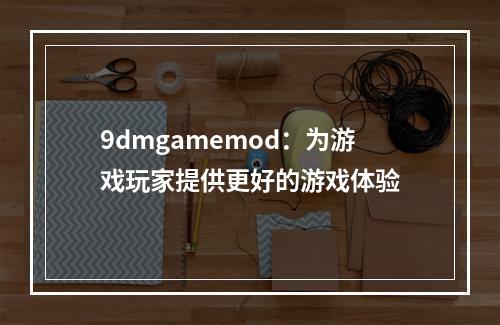 9dmgamemod：为游戏玩家提供更好的游戏体验