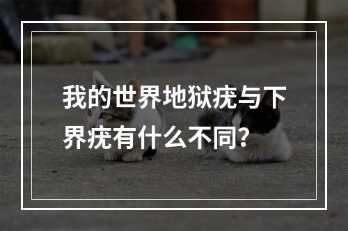 我的世界地狱疣与下界疣有什么不同？