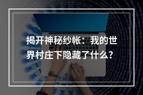 揭开神秘纱帐：我的世界村庄下隐藏了什么？