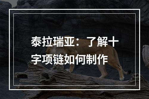 泰拉瑞亚：了解十字项链如何制作