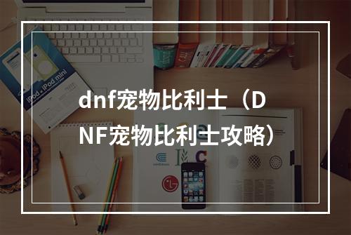 dnf宠物比利士（DNF宠物比利士攻略）