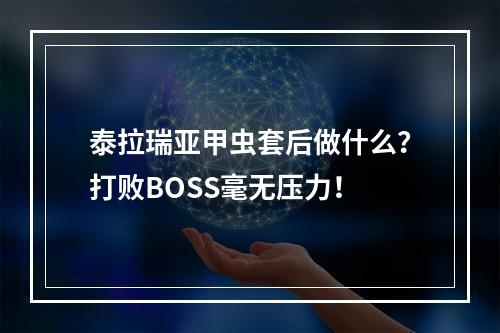 泰拉瑞亚甲虫套后做什么？打败BOSS毫无压力！